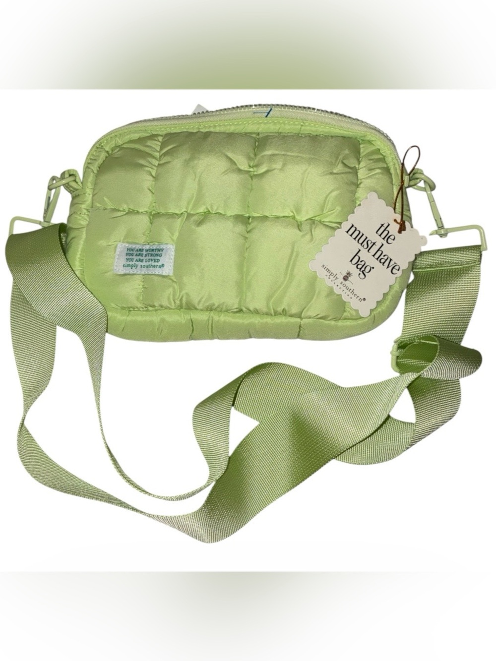 NWT Simply Southern Marshmallow Quilted Crossbody/Belt Bag